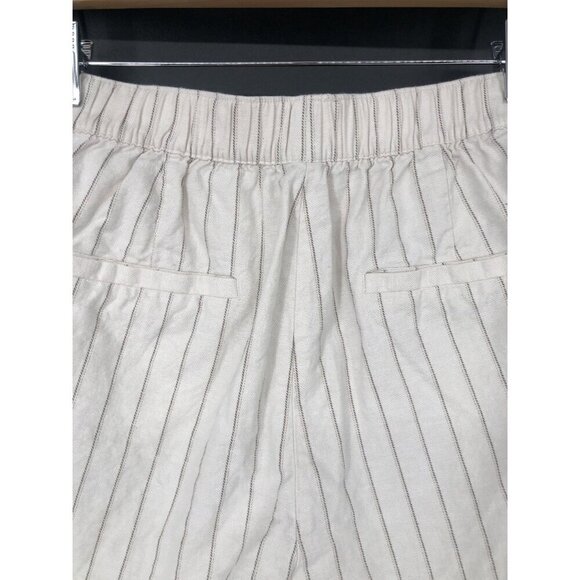 Asos Striped Linen Blend Trousers Womens 12 Beach Boho Vacation Resort Summer - Picture 5 of 10